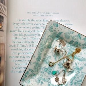 Tiffany Co NYC Landmark Flagship Exclusive Toile Trinket Valet Tray